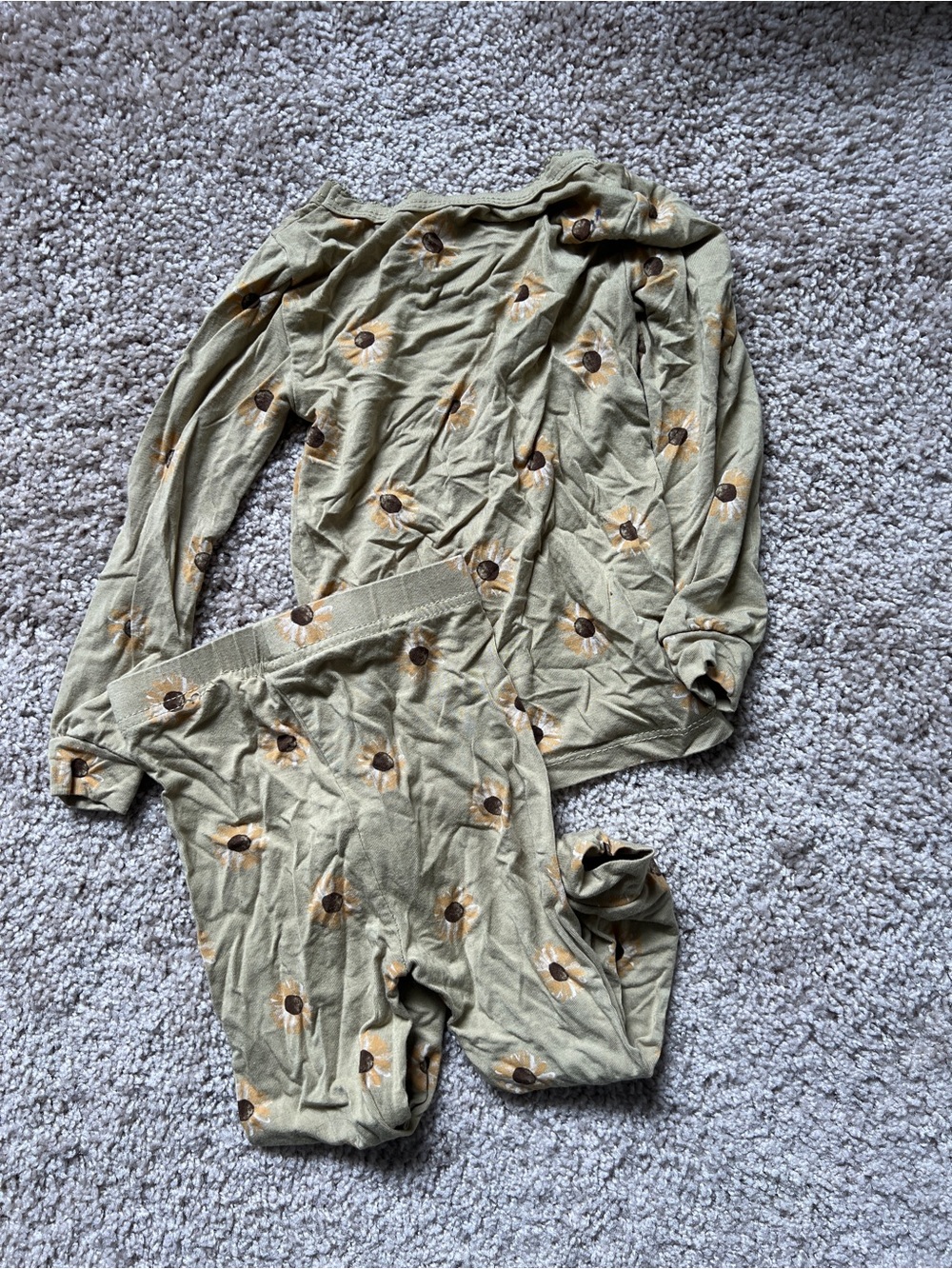 Milkberry pajamas Sunflower Print Kids Pajamas 12m - Picture 3 of 3